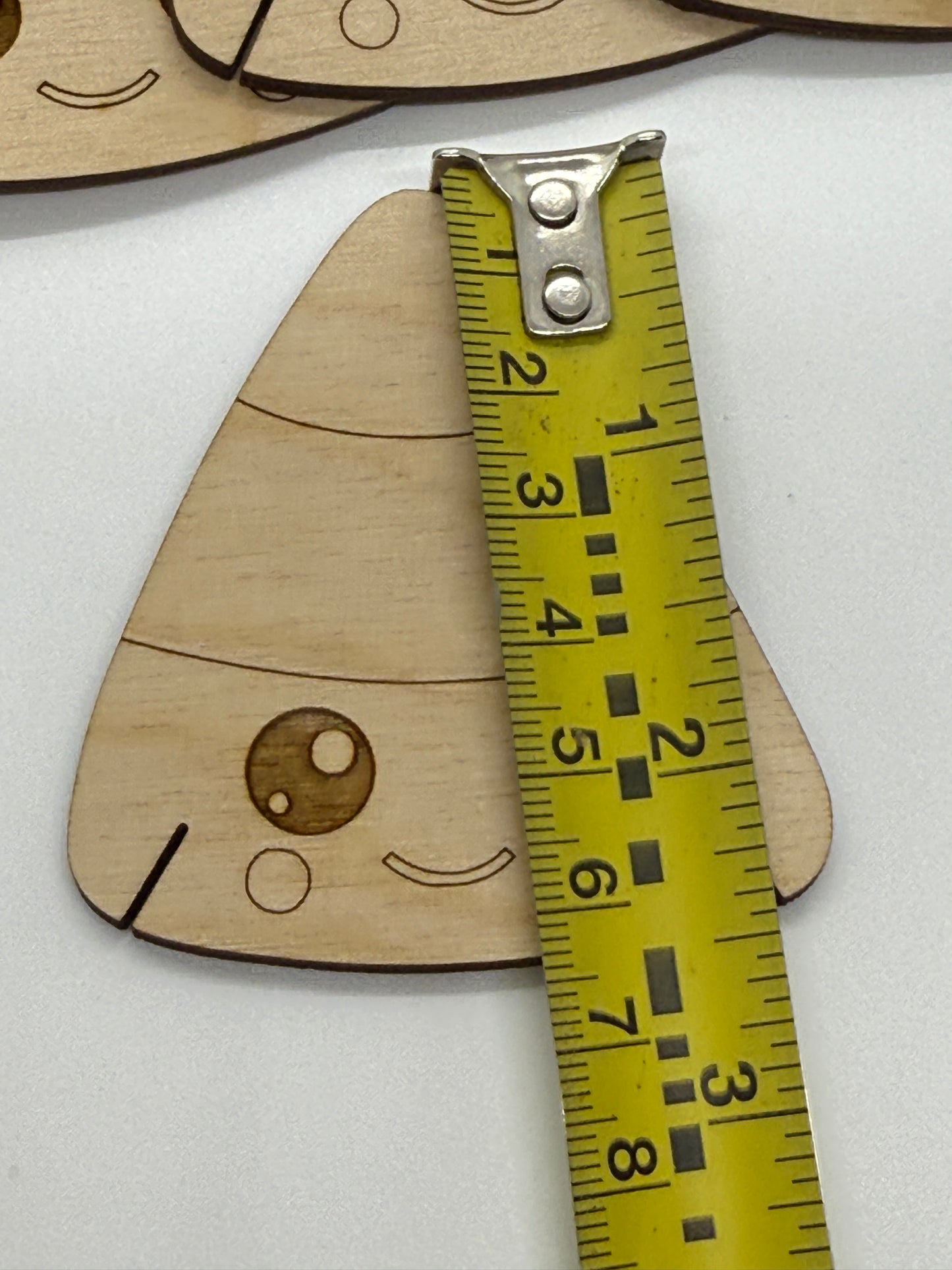 Happy Candy Corn Wooden Bobbins: Embroidery Floss Organizer, Set of 12