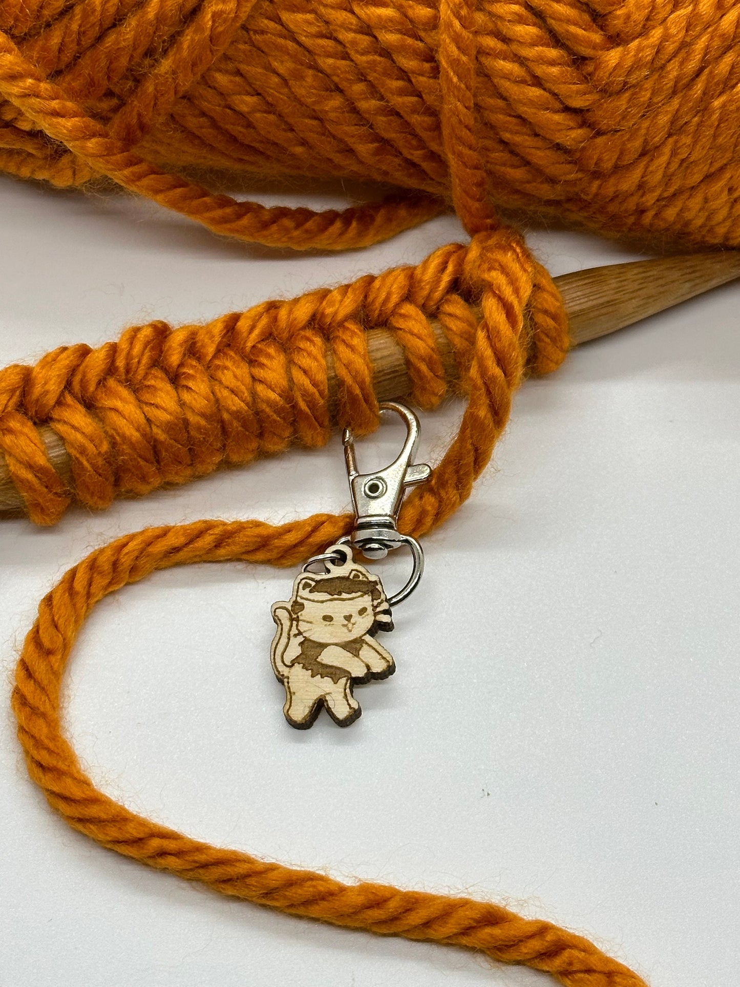 Frankenkitty Stitch Marker Set for Knitting and Crochet, Place Keepers, Charm Bracelet, Keychain