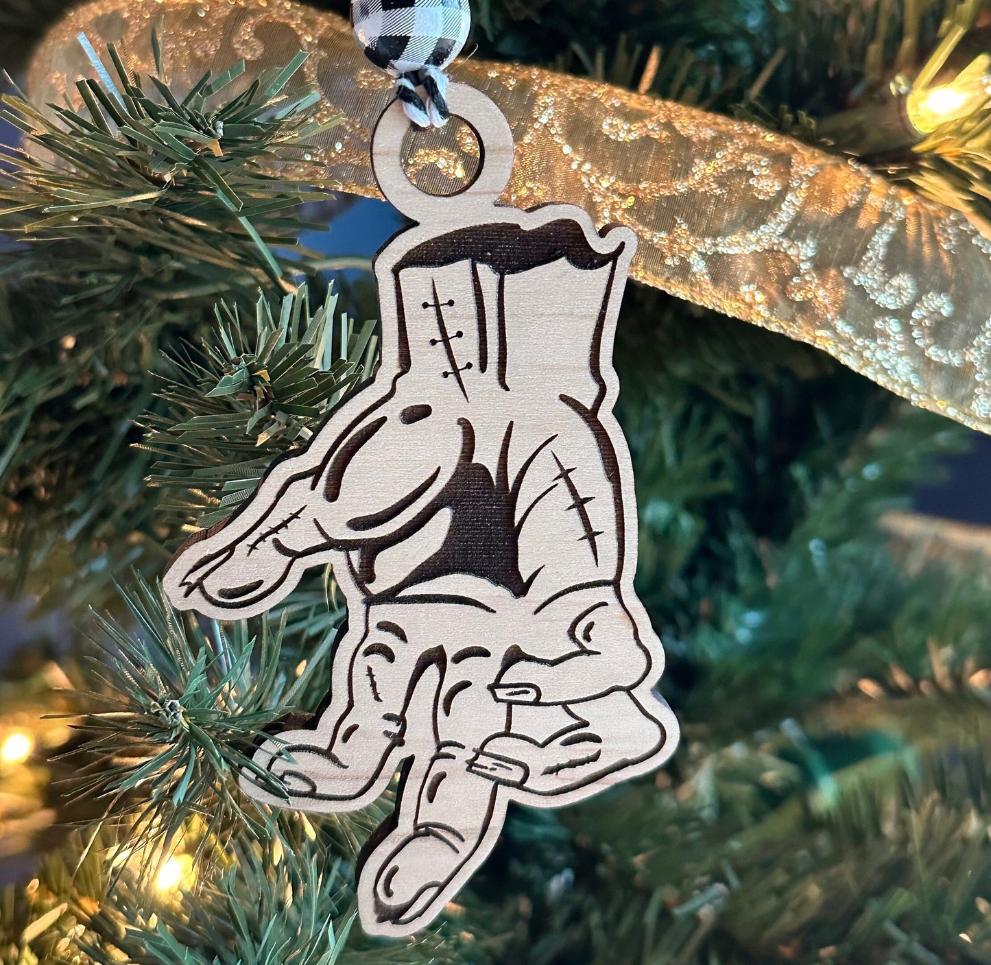 Zombie Hand Wooden Ornament