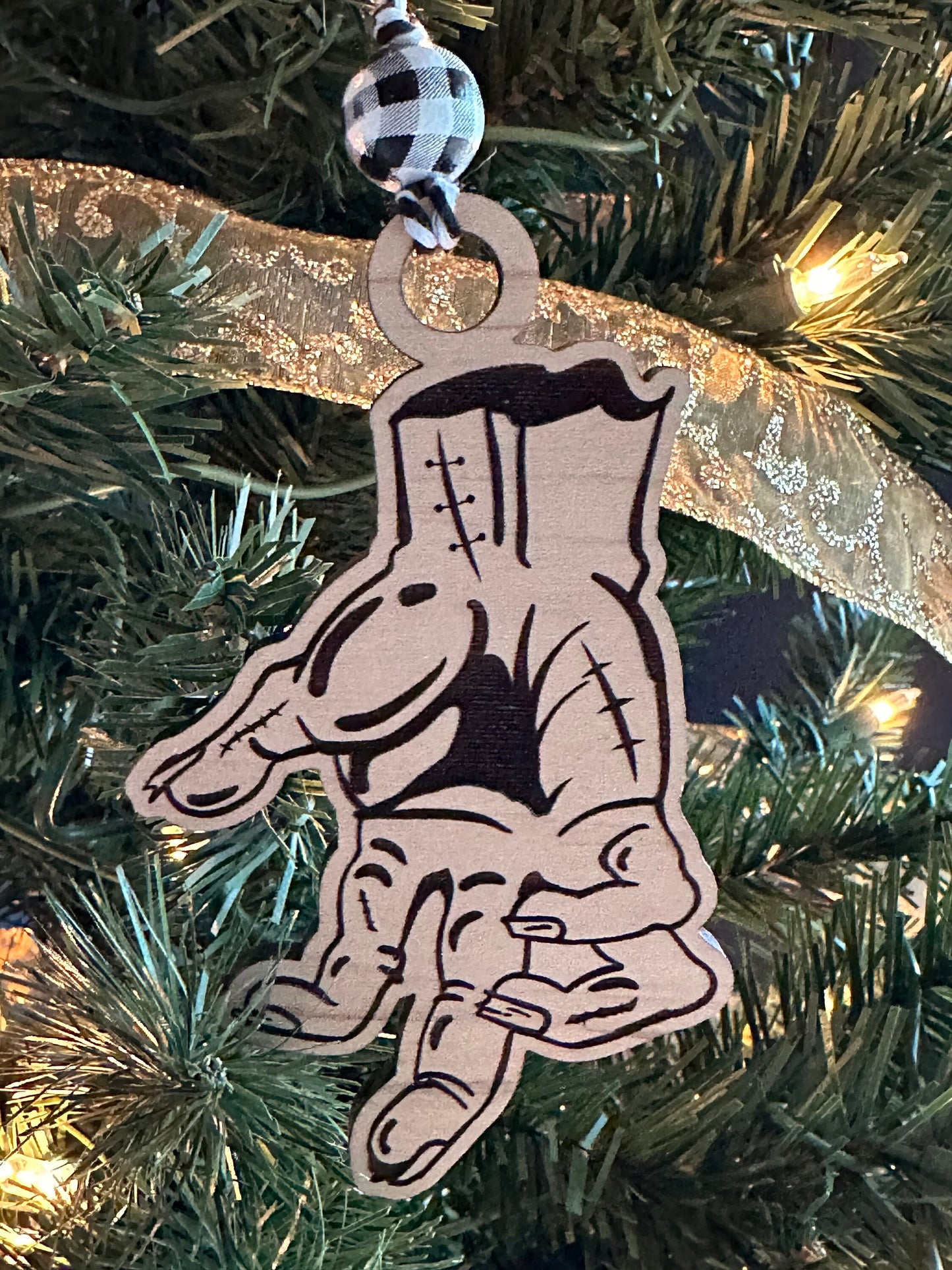 Zombie Hand Wooden Ornament