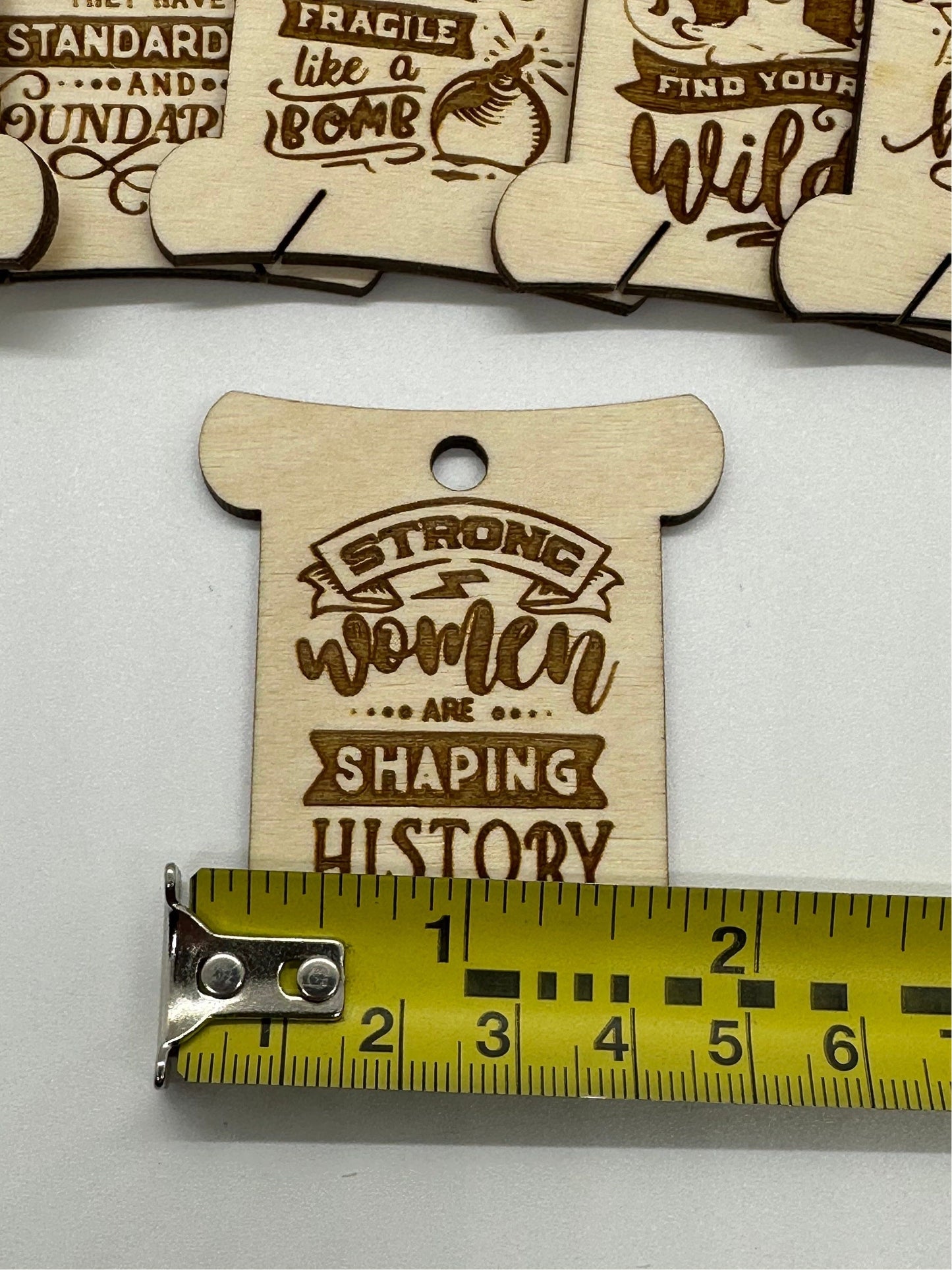 Wooden Bobbins - Female Power Floss Organization - Embroidery, Cross Stitch, Needlepoint - Sewing Storage