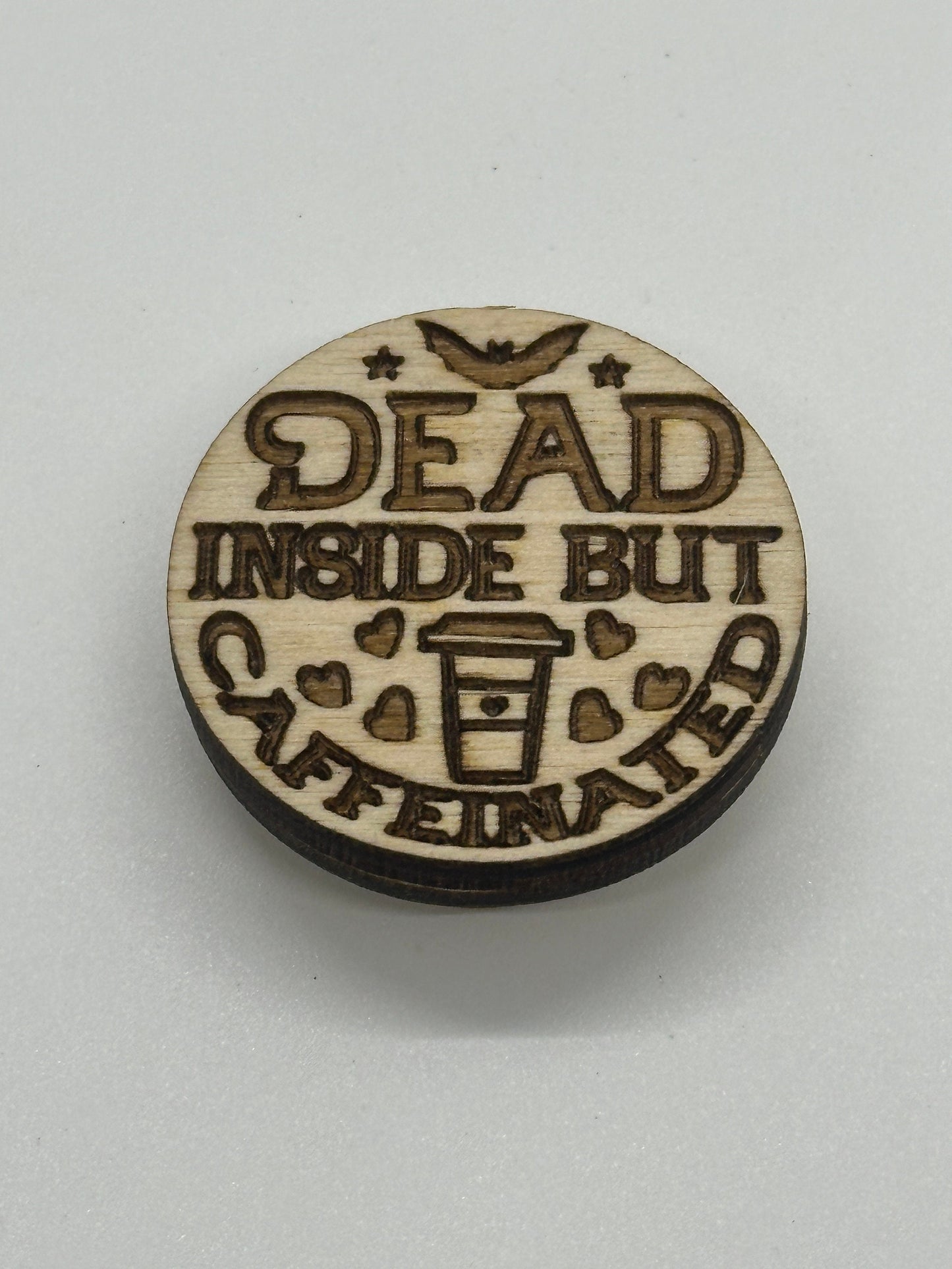 Dead Inside But Caffeinated Needle Minder - Embroidery | Cross Stitch | Needlepoint | Sewing