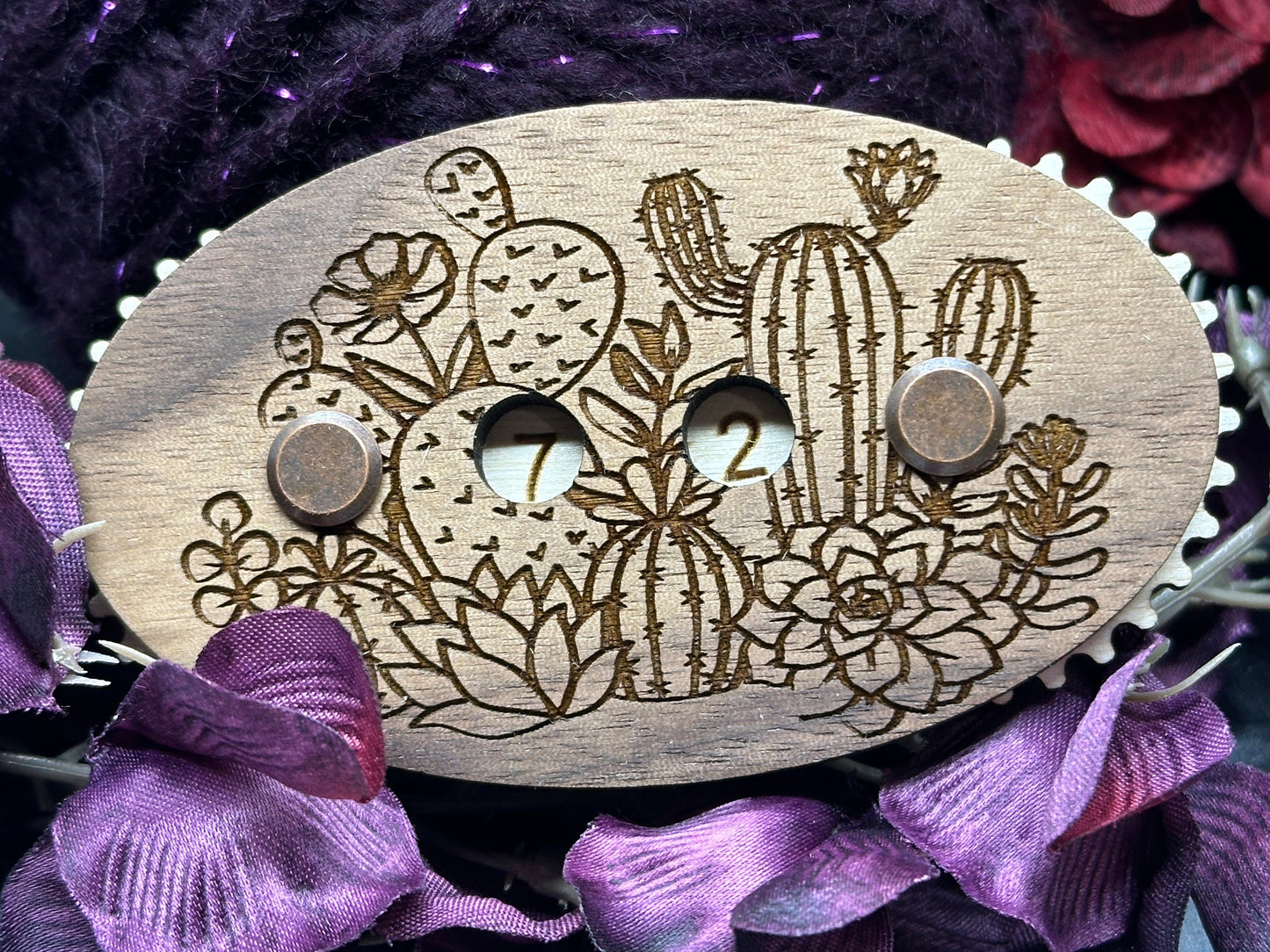 Cactus Blossom Row Counter - Unique Knitting & Crochet Tool