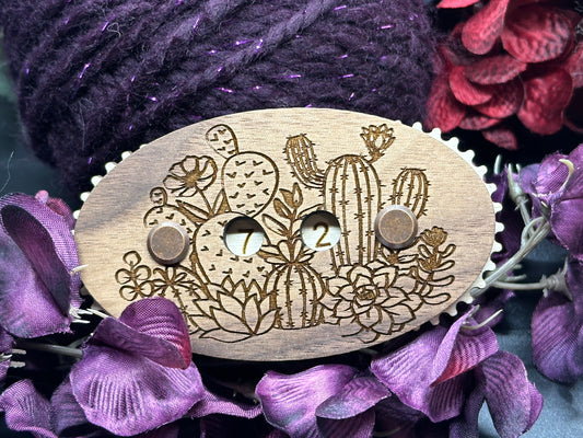 Cactus Blossom Row Counter - Unique Knitting & Crochet Tool