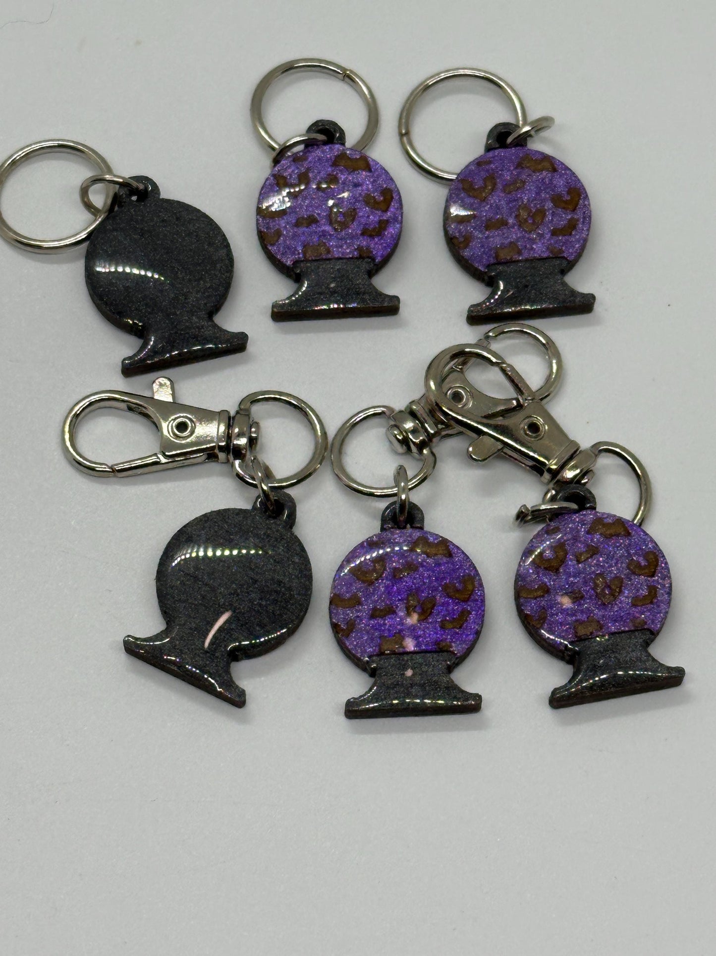 Crystal Ball Stitch Marker Set for Knitting and Crochet, Place Keepers, Charm Bracelet, Keychain