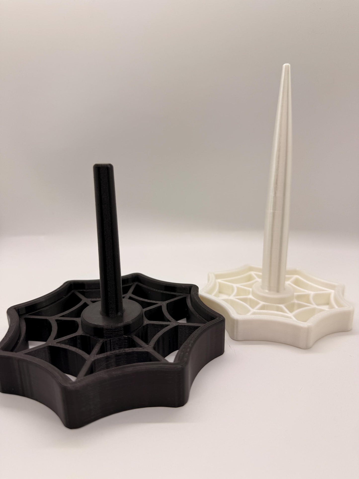 Spiderweb Yarn Spinner 3D Printed Gothic Yarn Bowl Alternative Yarn Cake Holder Spooky Knitter Gift