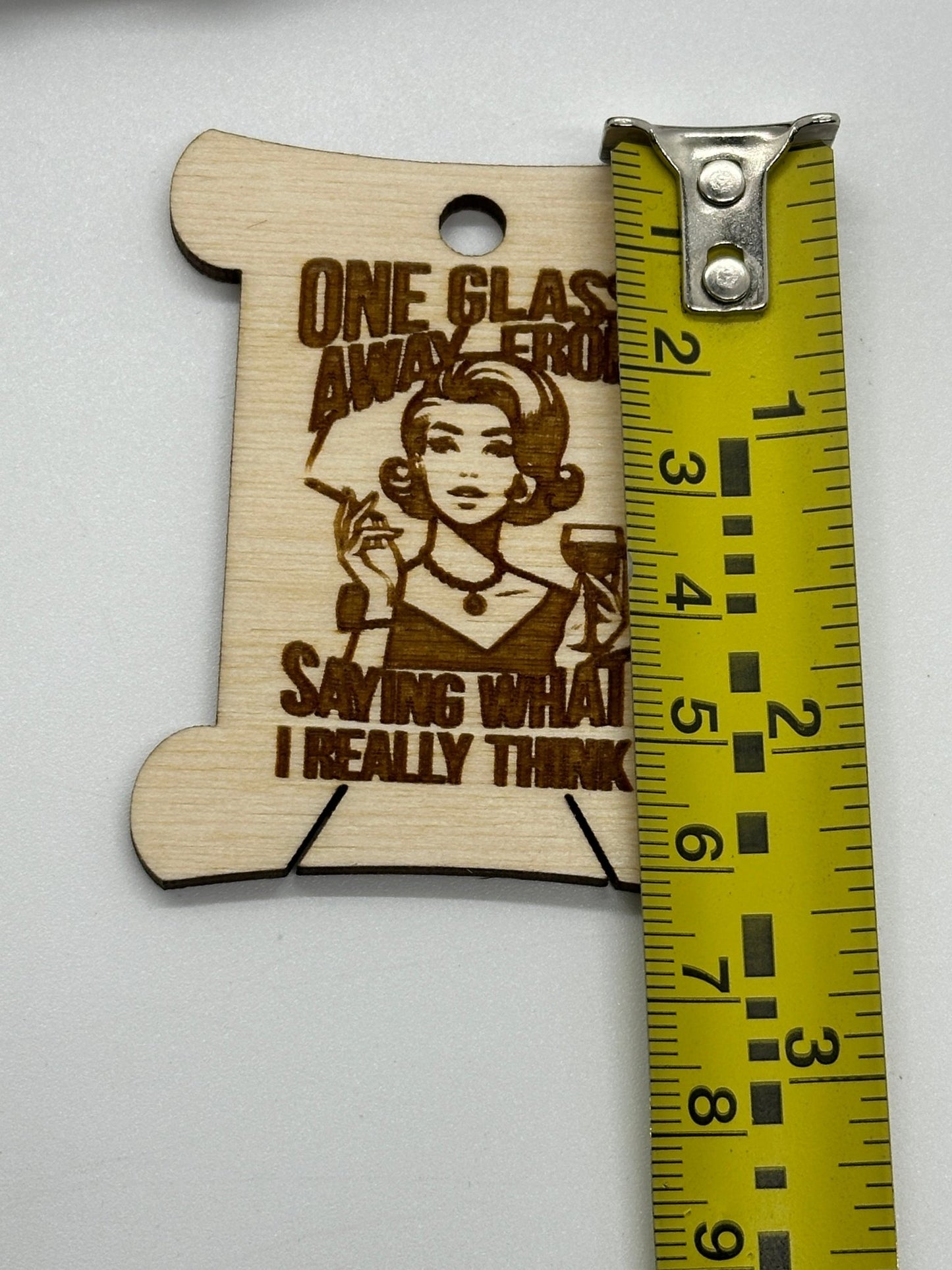 Wooden Bobbins - Pinup Retro Women with Sarcastic Quotes Floss Organizer - Embroidery, Cross Stitch, Needlepoint - Sewing Storage - Obscurious Creations