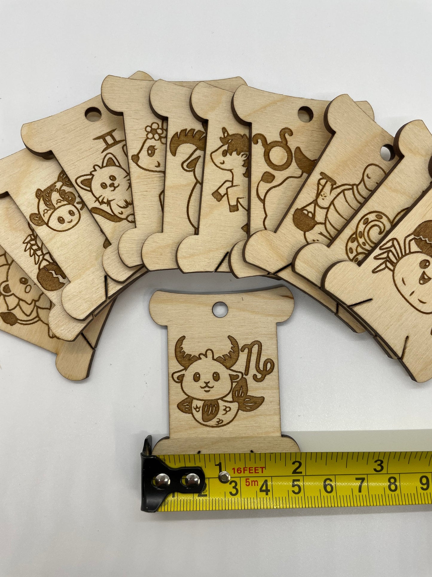 Wooden Zodiac Animal  - Floss Bobbin - Thread Organizer - Embroidery | Cross Stitch | Needlepoint | Crewel