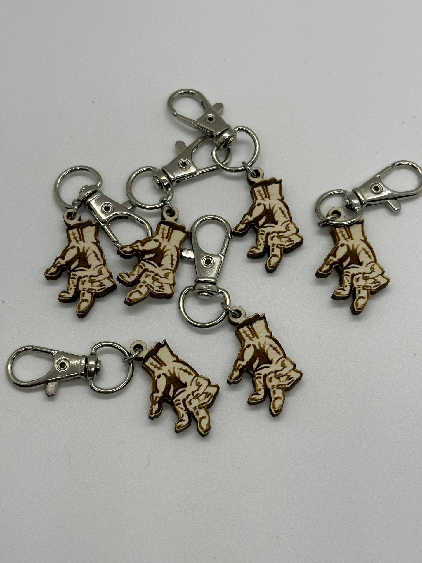 Zombie Hand Stitch Marker Set for Knitting and Crochet, Place Keepers, Charm Bracelet, Keychain