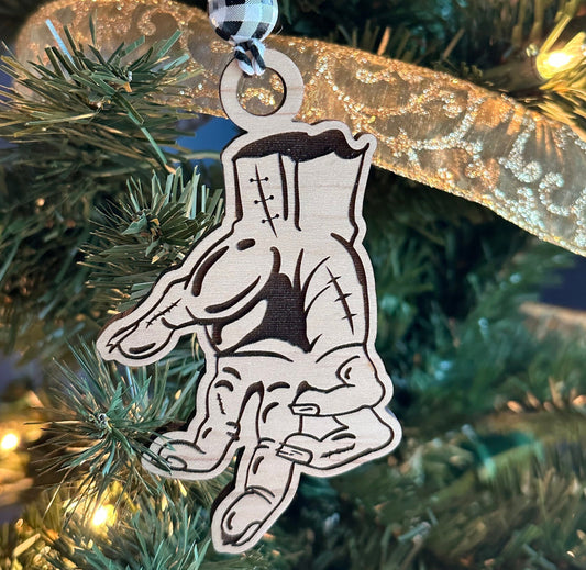 Zombie Hand Wooden Ornament