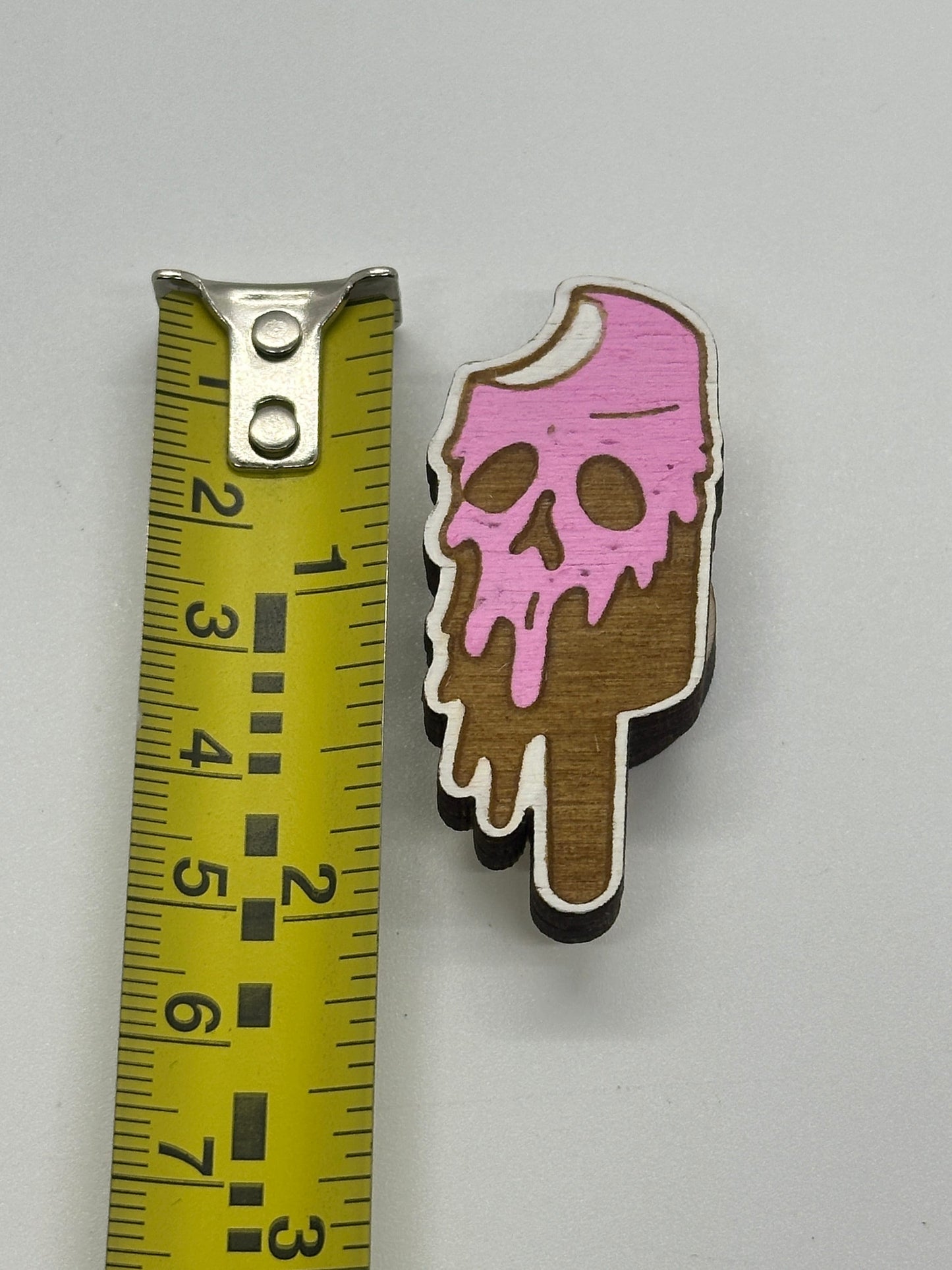 Skeleton Ice Cream Bar Needle Minder - Embroidery | Cross Stitch | Needlepoint | Sewing